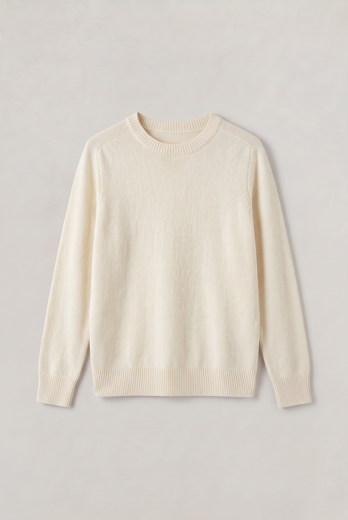 Women’s Wool Crew Neck Jumper - Ribbed Neckline