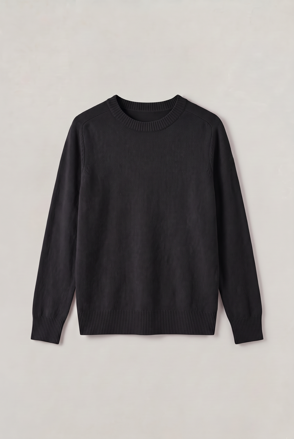 Women’s Wool Crew Neck Jumper - Ribbed Neckline