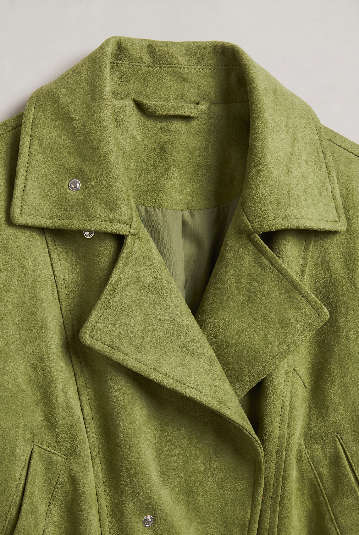 Women’s Belted Stand Collar Utility Jacket