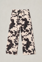 Women’s Cow Print Wide-Leg Jeans