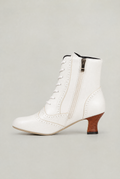 Women’s Victorian Lace Up Heeled Mid-Calf Boots