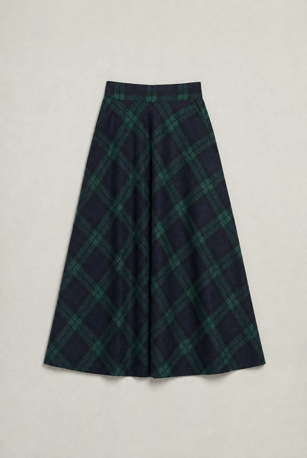 Women’s Tartan A-Line Midi Skirt