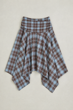 Women’s Check Asymmetric Midi Skirt