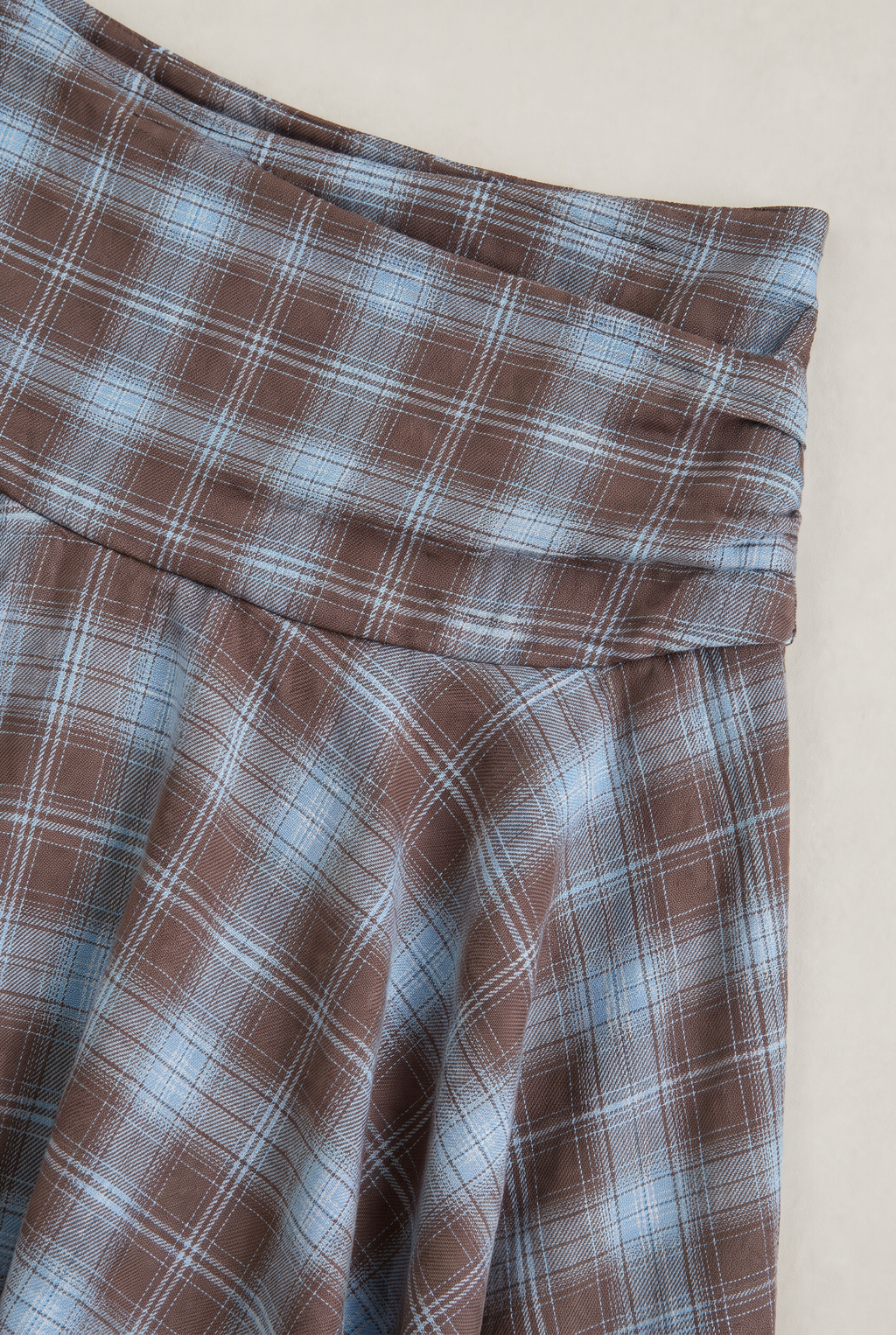 Women’s Check Asymmetric Midi Skirt