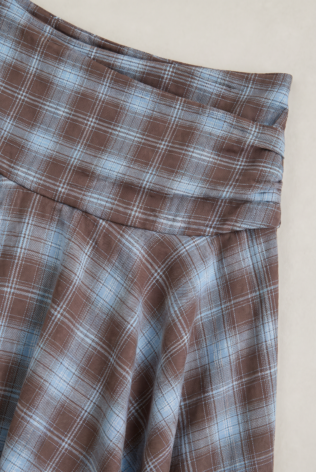 Women’s Check Asymmetric Midi Skirt