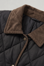 Women’s Cord Collar Diamond Quilted Jacket