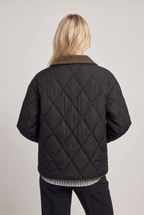 Women’s Cord Collar Diamond Quilted Jacket