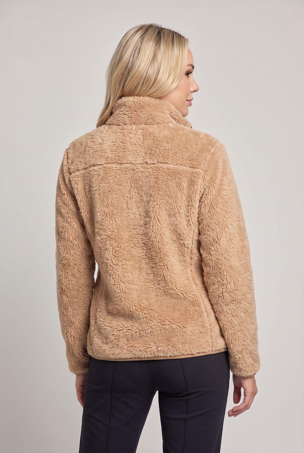 Women's Fleece Teddy Jacket - Zip up