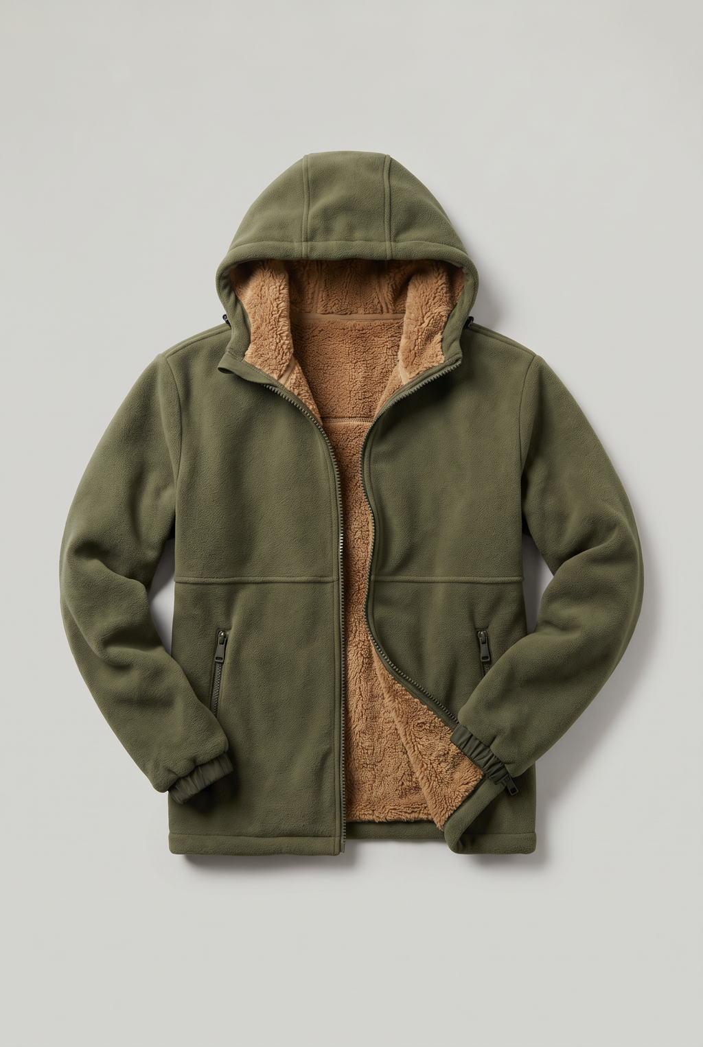 Men’s Hooded Fleece-Lined Jacket
