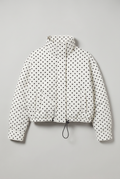 Women’s Polka Dot Stand Collar Zip Jacket