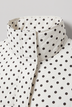 Women’s Polka Dot Stand Collar Zip Jacket
