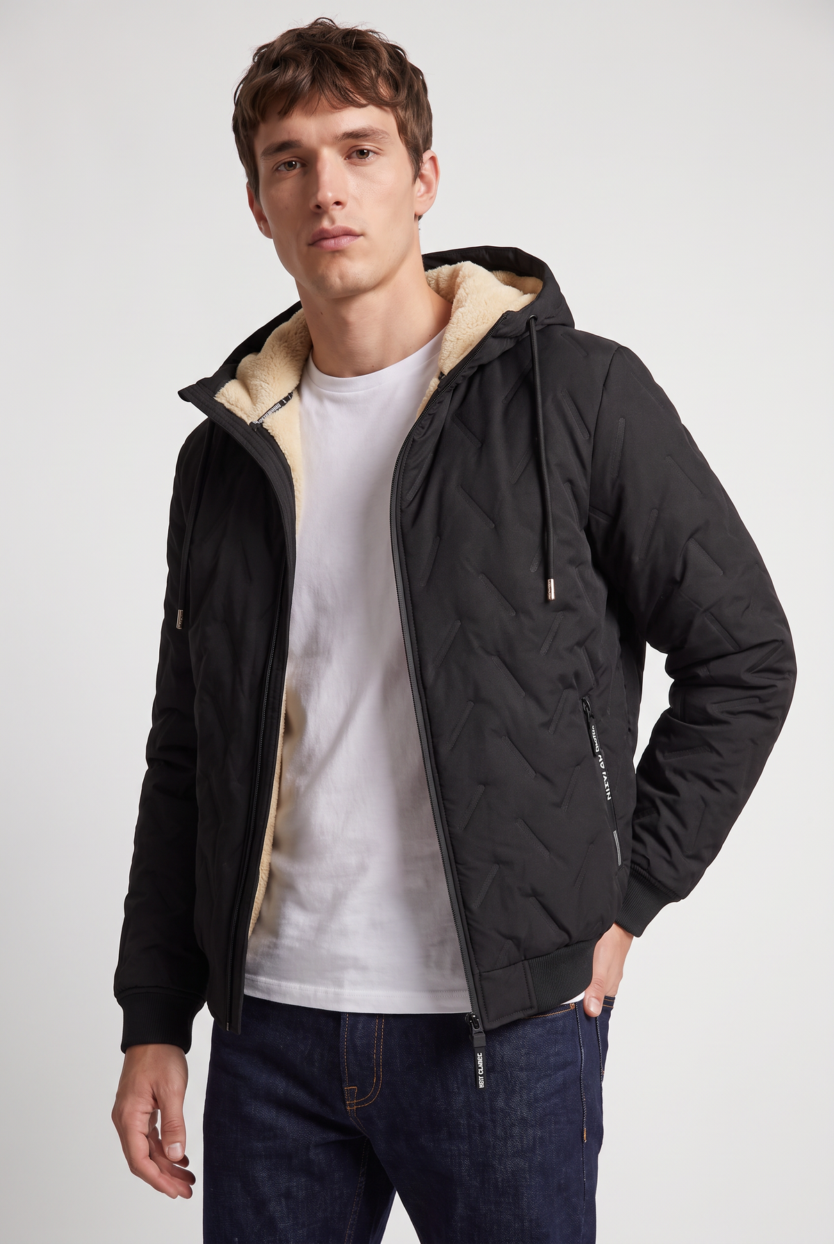 Men’s Fleece-Lined Hooded Winter Jacket