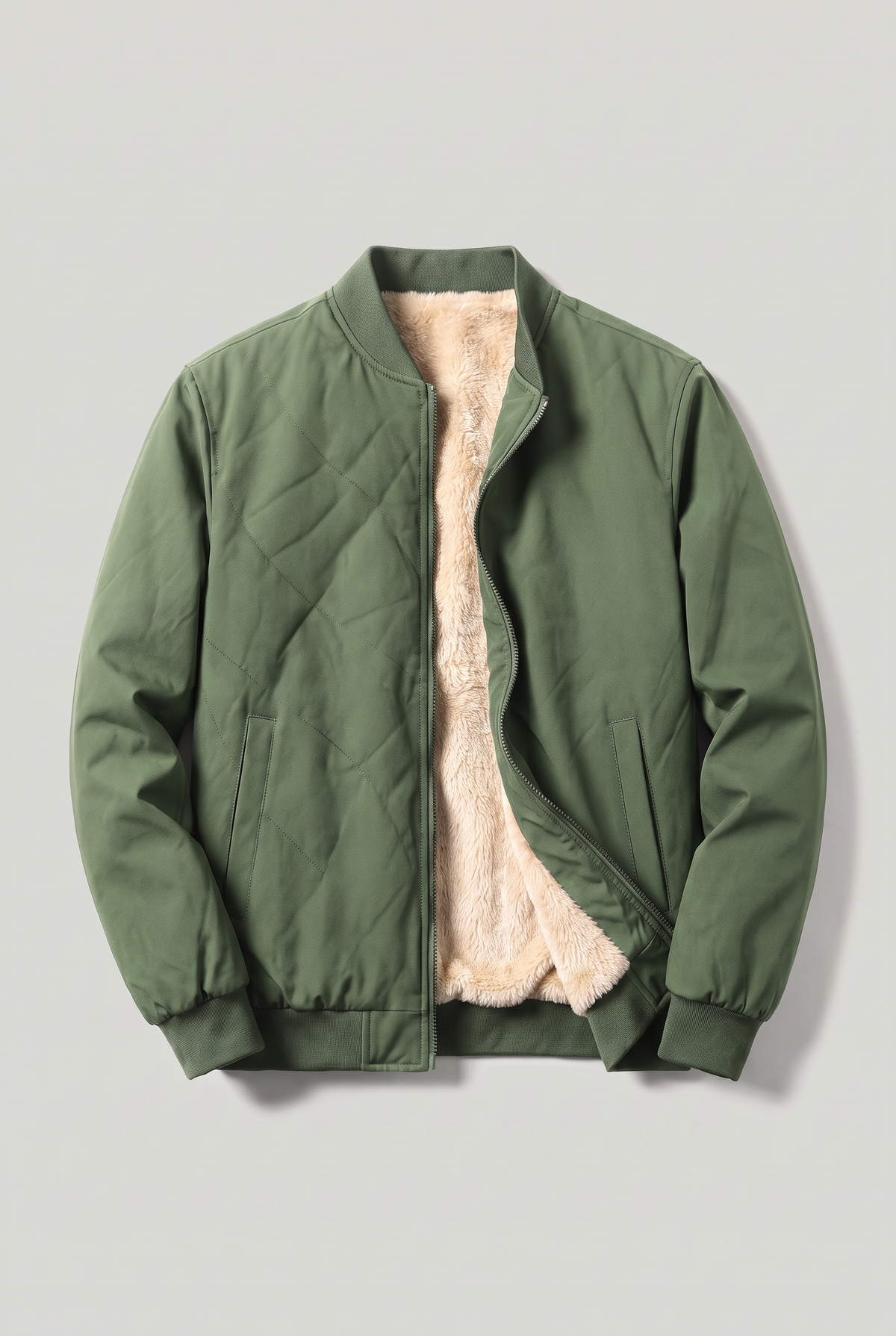 Men’s Fleece-Lined Bomber Jacket
