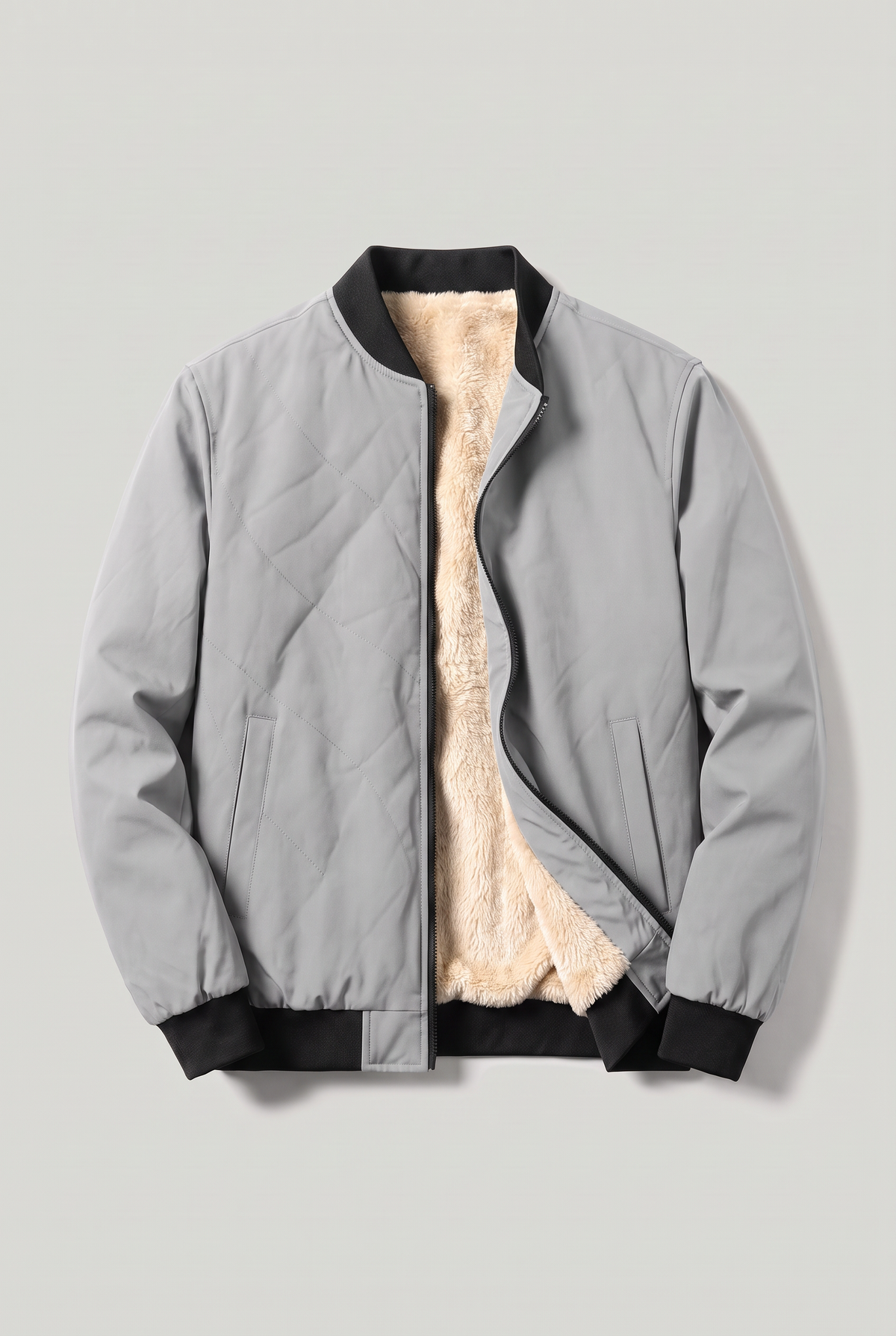 Men’s Fleece-Lined Bomber Jacket
