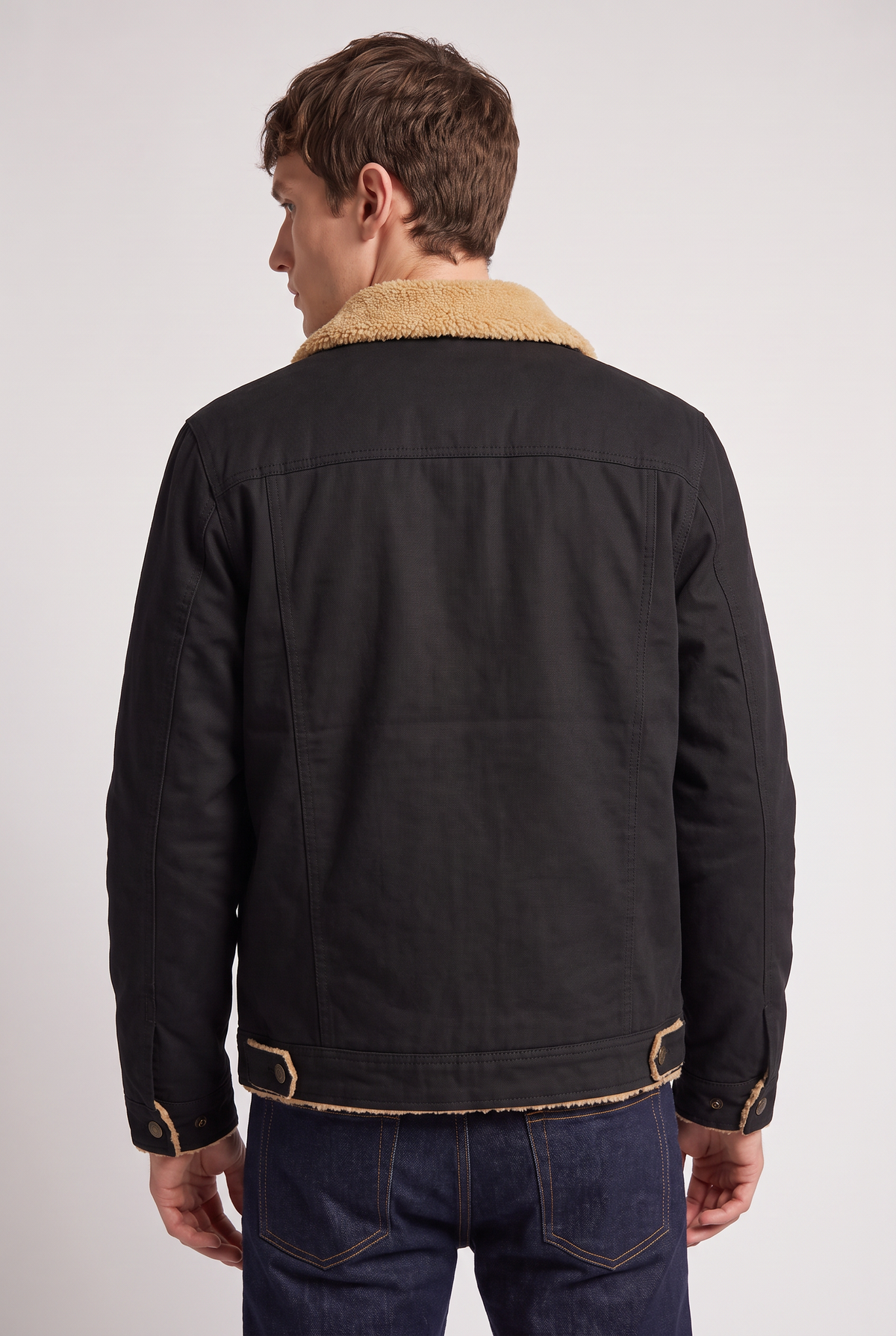Men’s Sherpa Collar Fleece-Lined Jacket