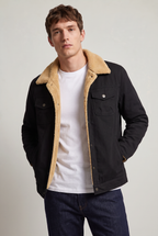 Men’s Sherpa Collar Fleece-Lined Jacket