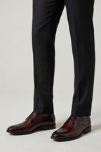 Men’s Patent Croc-Effect Brogue Shoes