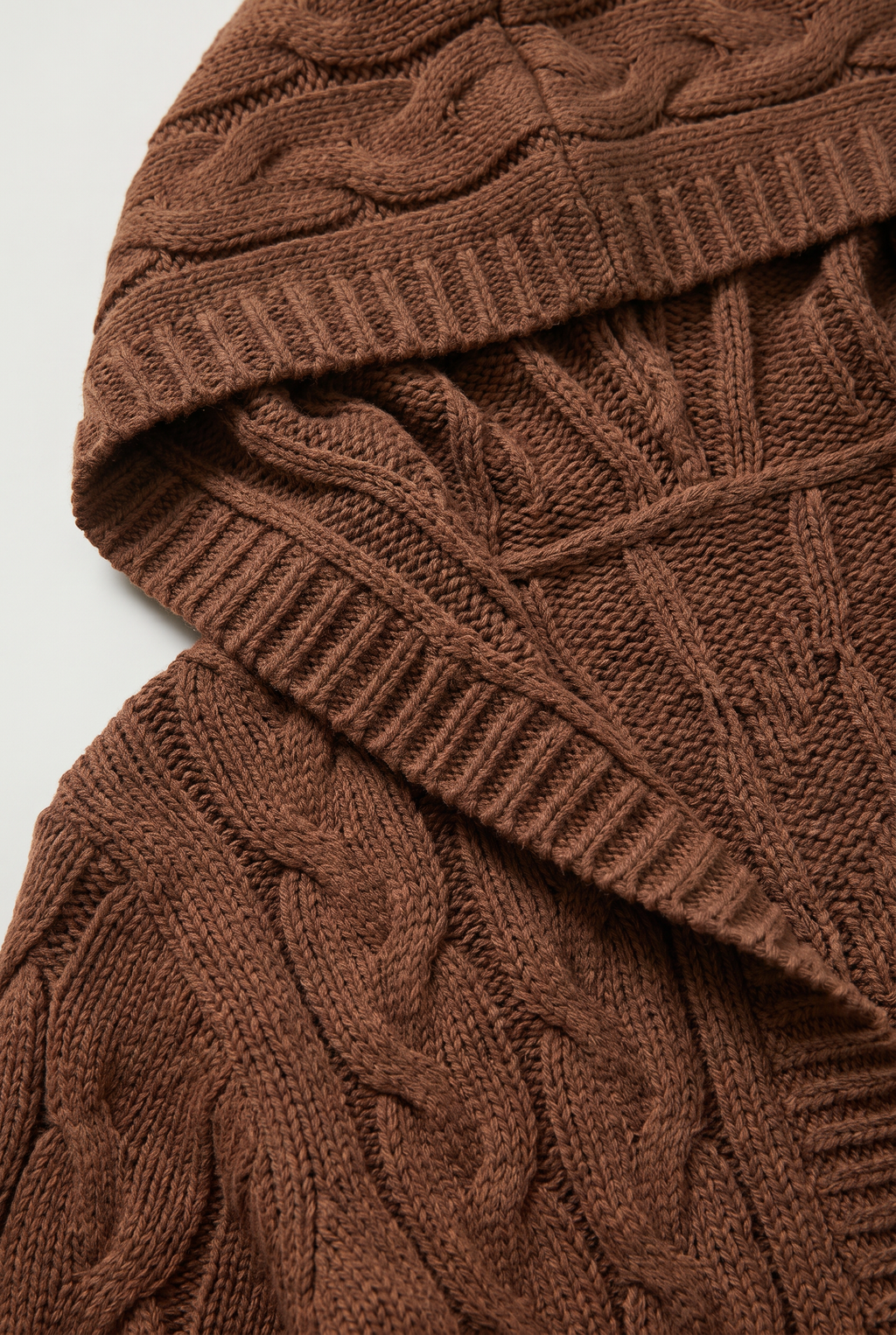 Women’s Hooded Cable Knit Longline Cardigan