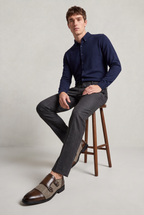 Men’s Herringbone Double Monk Strap Shoes