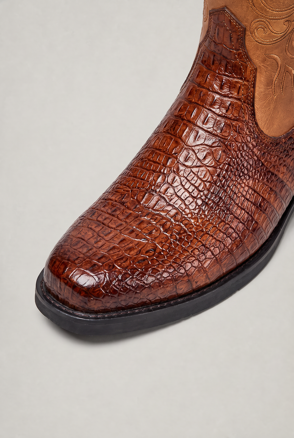 Men’s Croc Effect Western Cowboy Boots