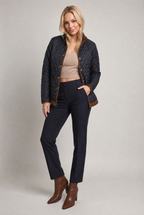 Women’s Contrast Trim Quilted Jacket