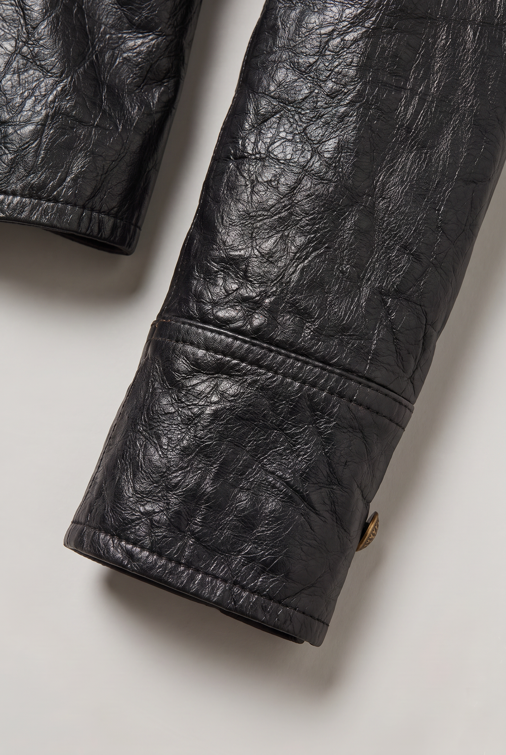 Women’s Faux Leather Military Jacket