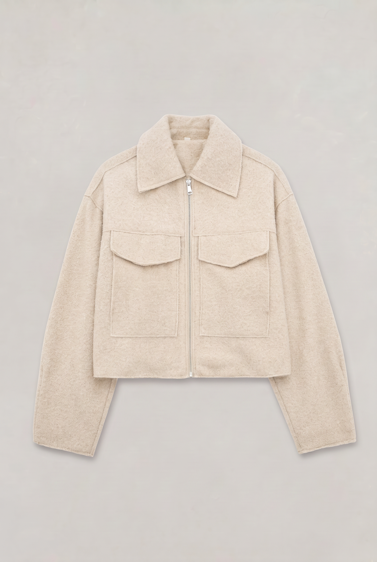 Women’s Cropped Zip-Up Utility Jacket