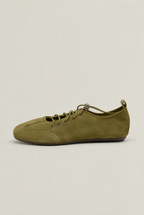 Women’s Nubuck Lace-Up Sneakerinas