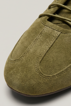 Women’s Nubuck Lace-Up Sneakerinas