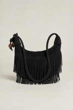 Fringe Shoulder Bag Women’s Boho Suede Look Handbag