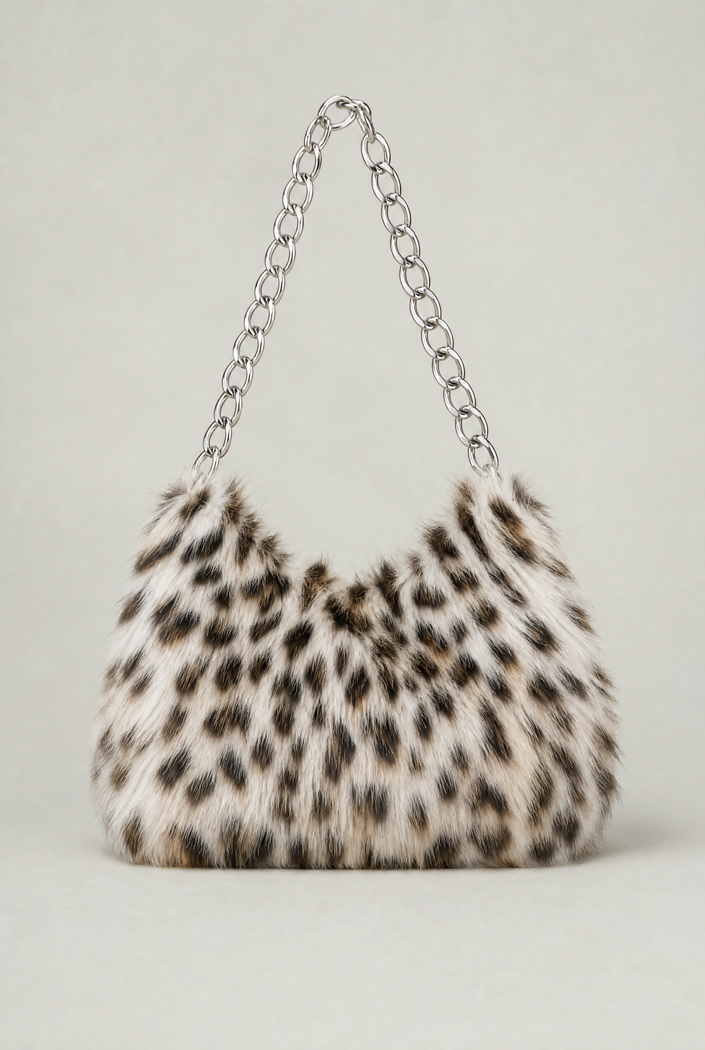 Faux Fur Shoulder Bag Women’s Chain Handbag