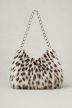 Faux Fur Shoulder Bag Women’s Chain Handbag