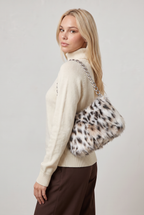 Faux Fur Shoulder Bag Women’s Chain Handbag