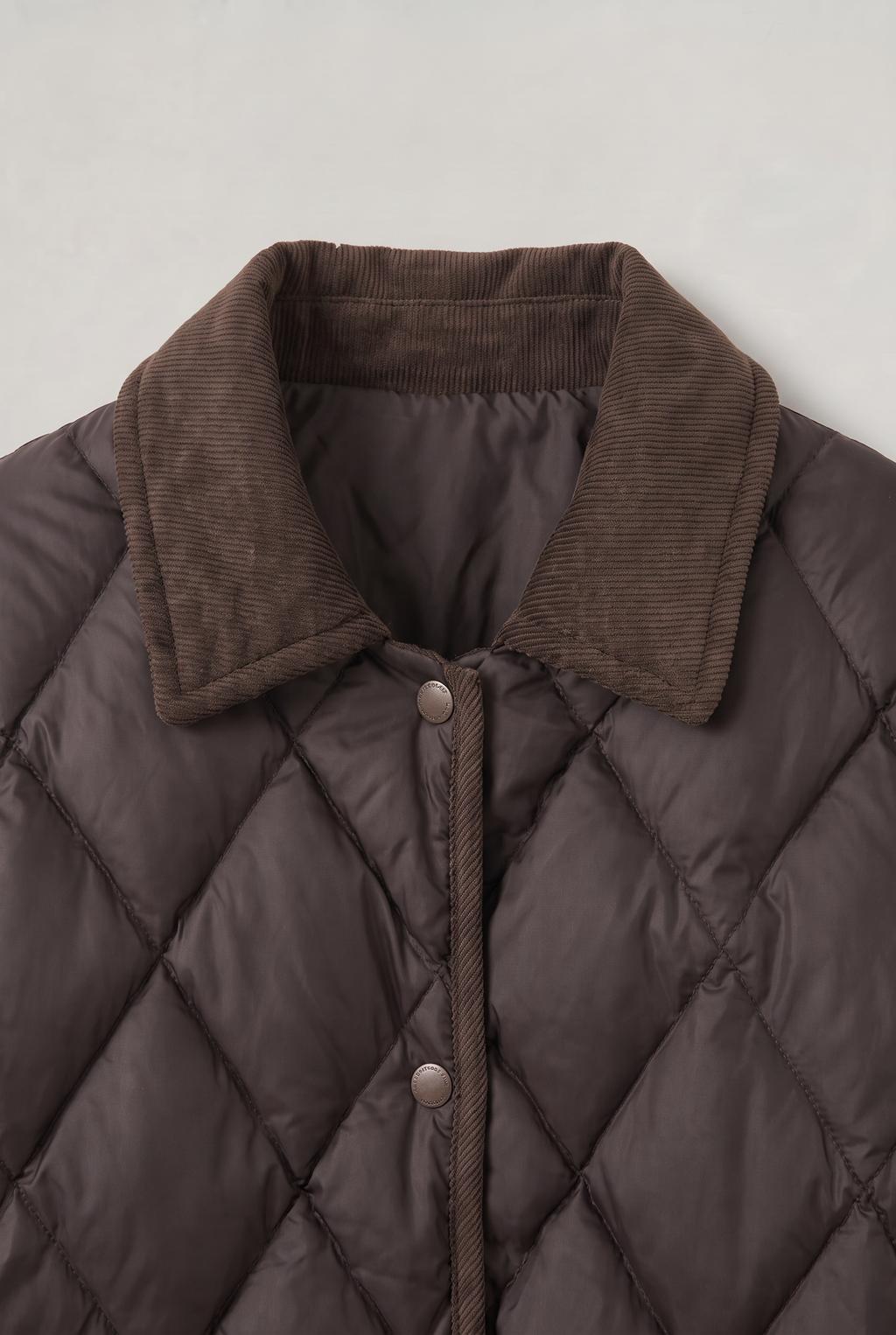 Women’s Quilted Jacket Corduroy Collar 