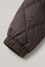 Women’s Quilted Jacket Corduroy Collar 