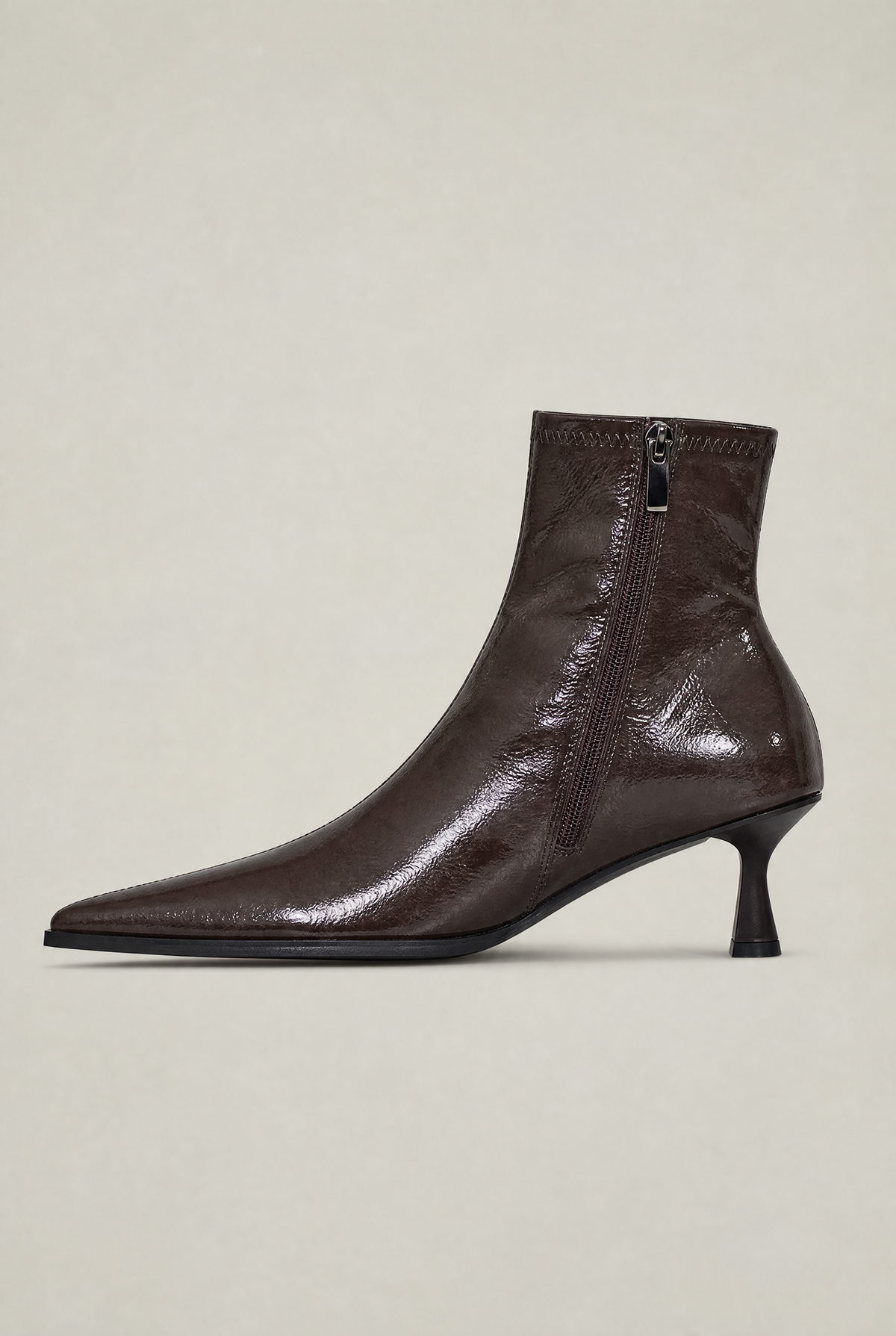 Women’s Ankle Boots Patent Pointed Toe Heel