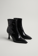 Women’s Ankle Boots Patent Pointed Toe Heel