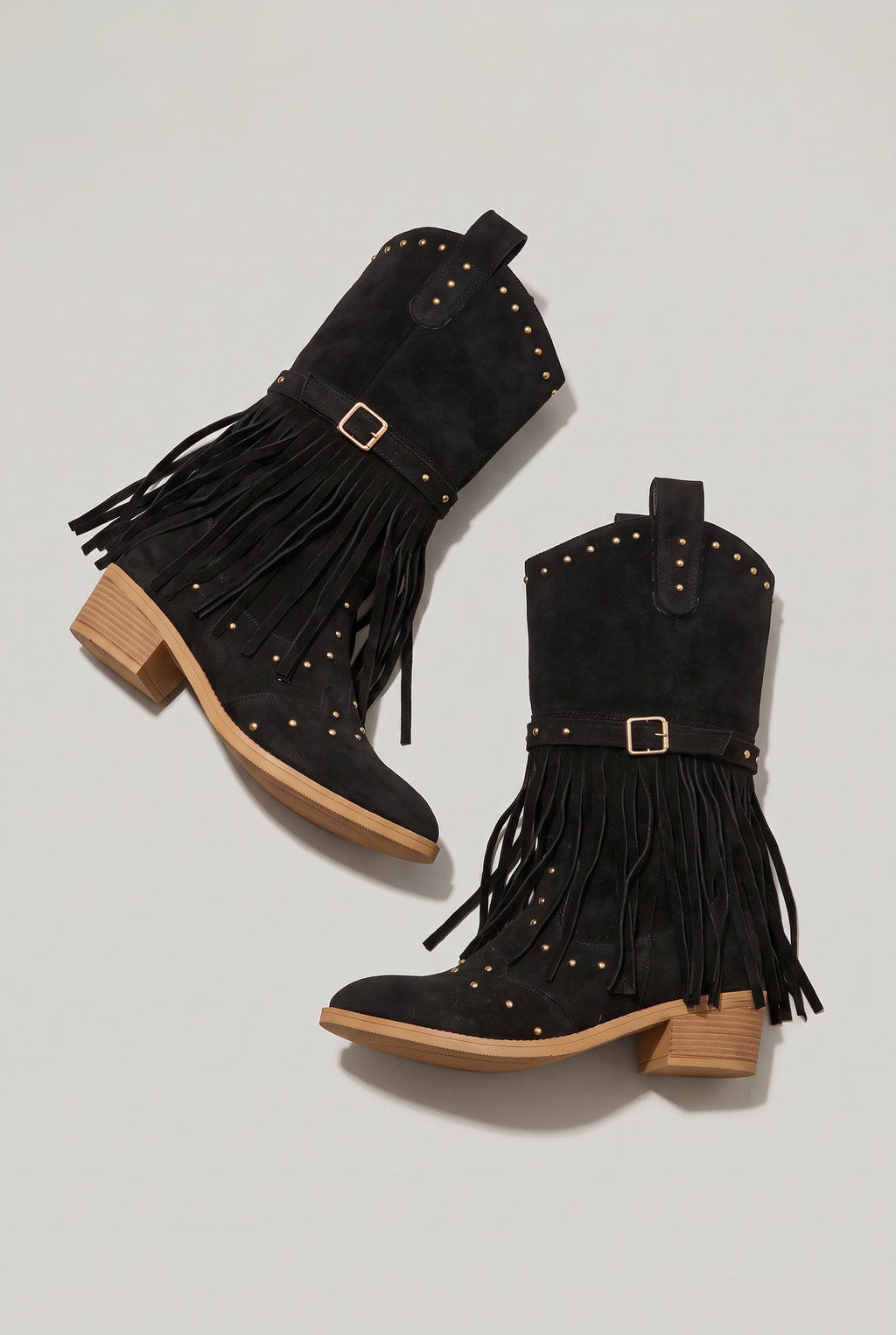 Women’s Cowboy Boots Fringe Studded Western Style