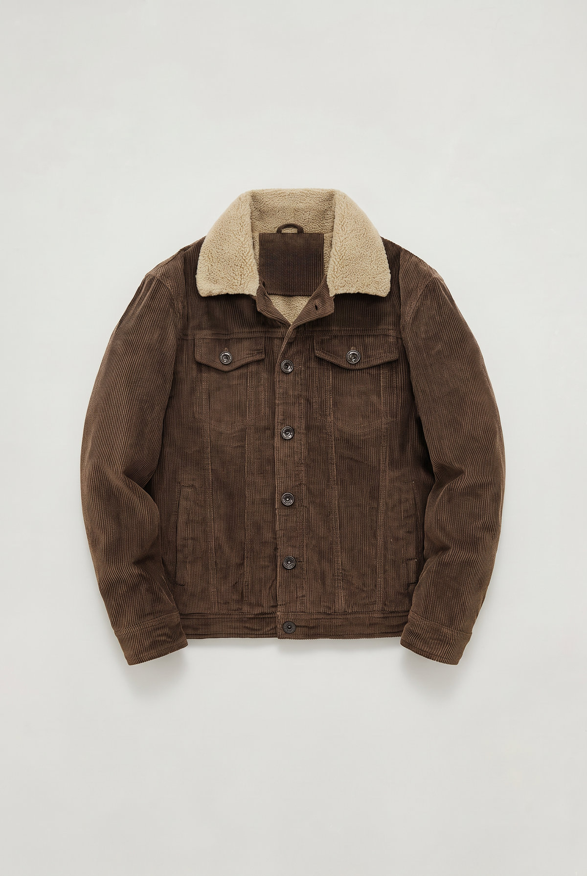 Men’s Sherpa-Lined Corduroy Trucker Jacket