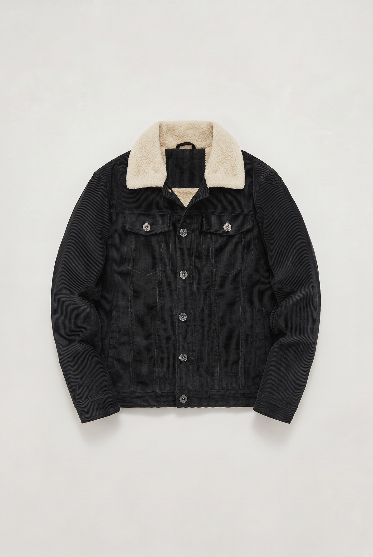 Men’s Sherpa-Lined Corduroy Trucker Jacket