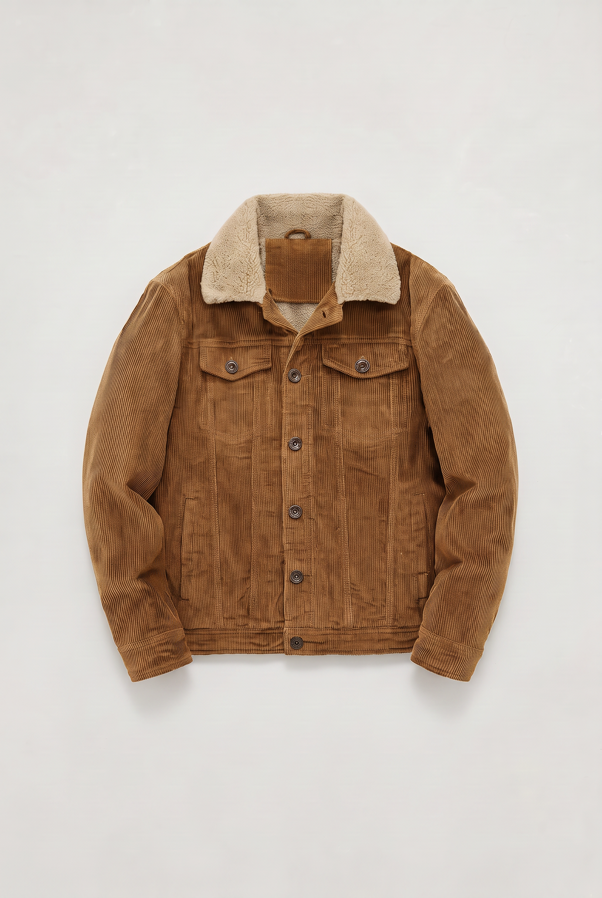 Men’s Sherpa-Lined Corduroy Trucker Jacket