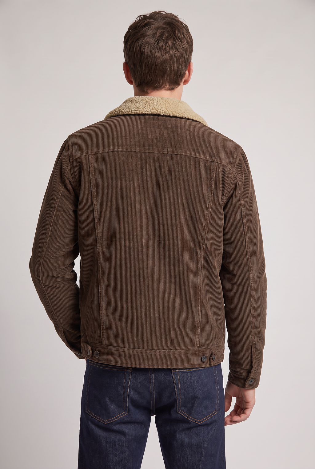 Men’s Sherpa-Lined Corduroy Trucker Jacket