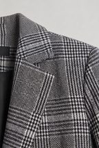 Women’s Checked Blazer Longline Tailored Fit