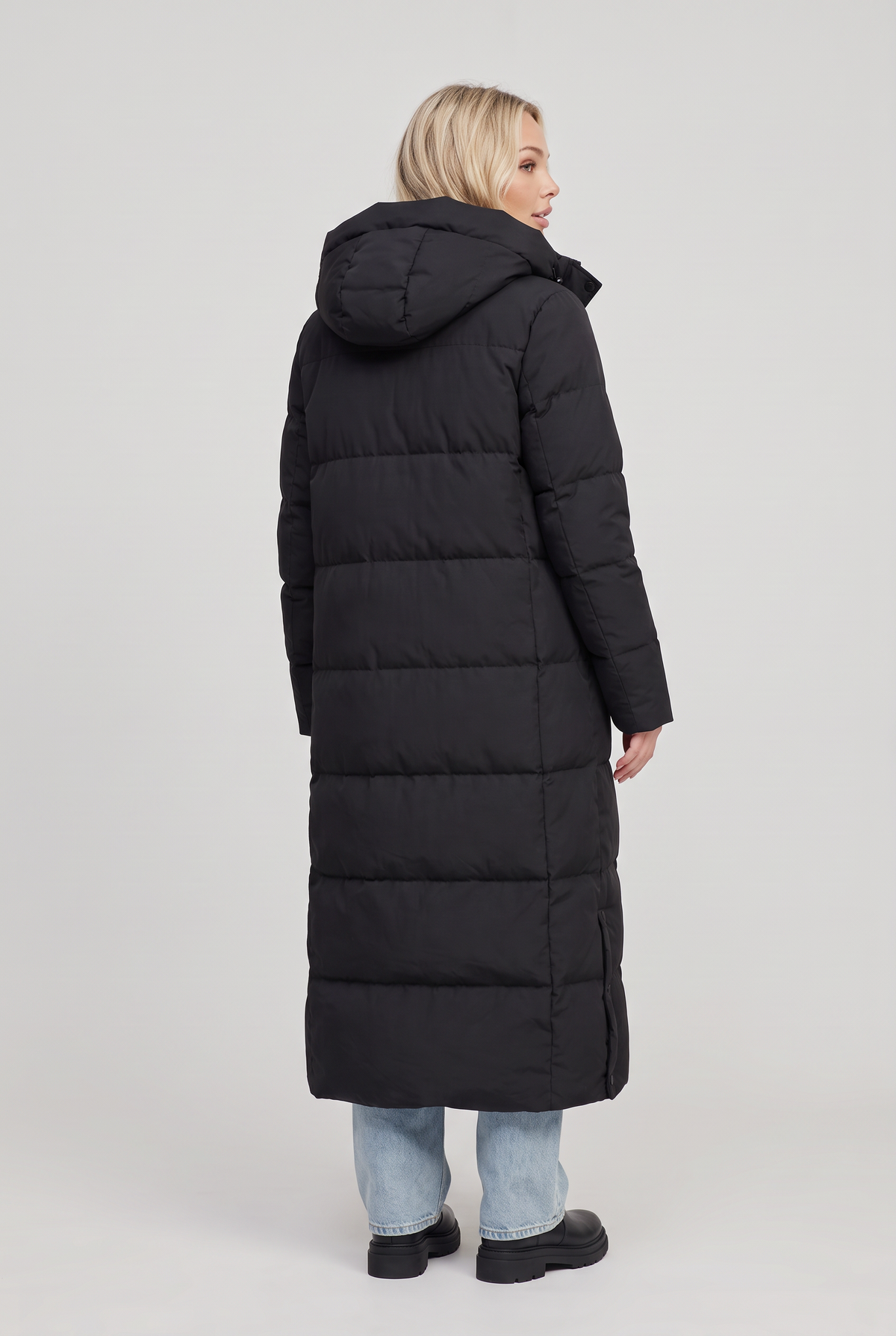 Women’s Long Oversized Puffer Coat Hooded Maxi Length