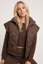 Women’s Quilted Funnel Neck Gilet