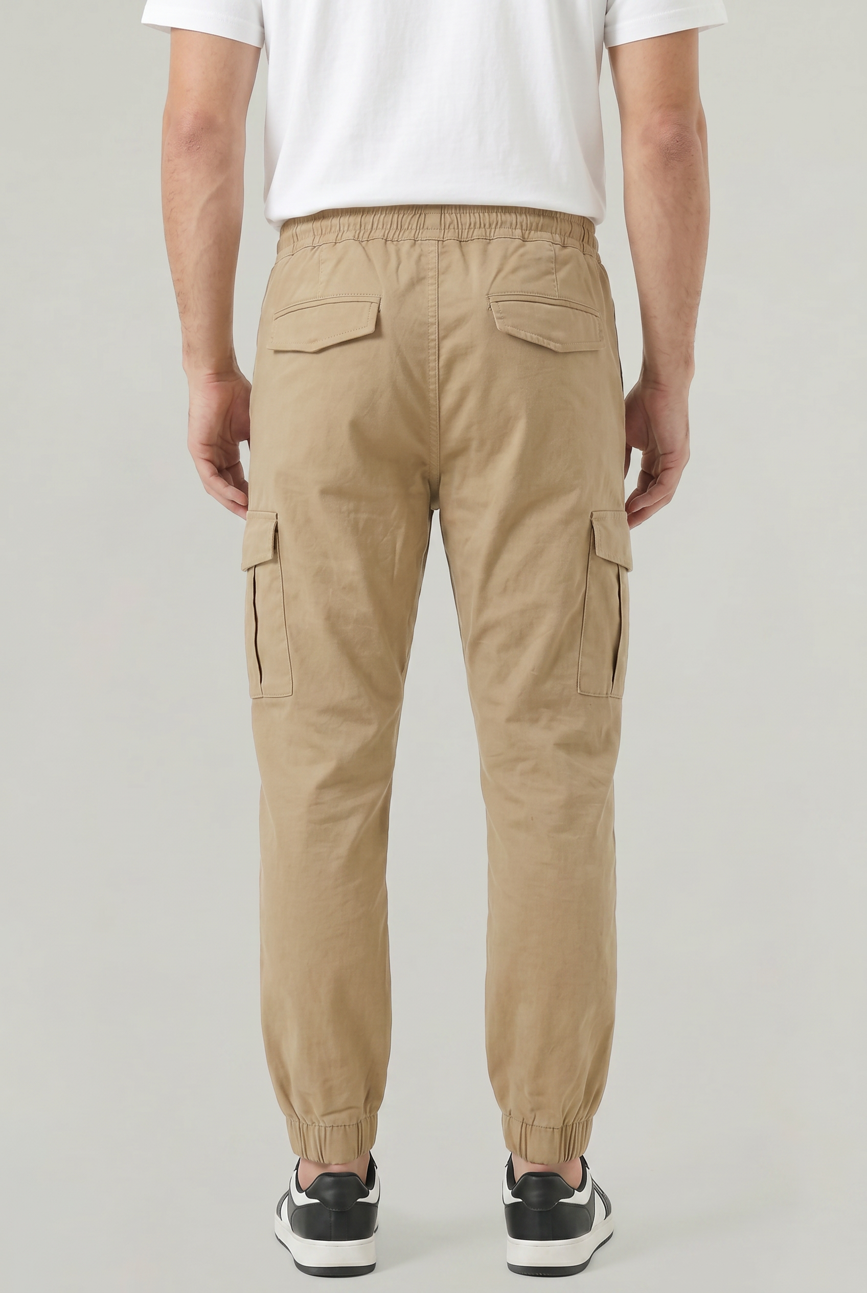 Men's Slim Fit Cotton Cargo Trousers