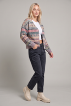 Women’s Fair Isle Button-Up Geometric Print Cardigan