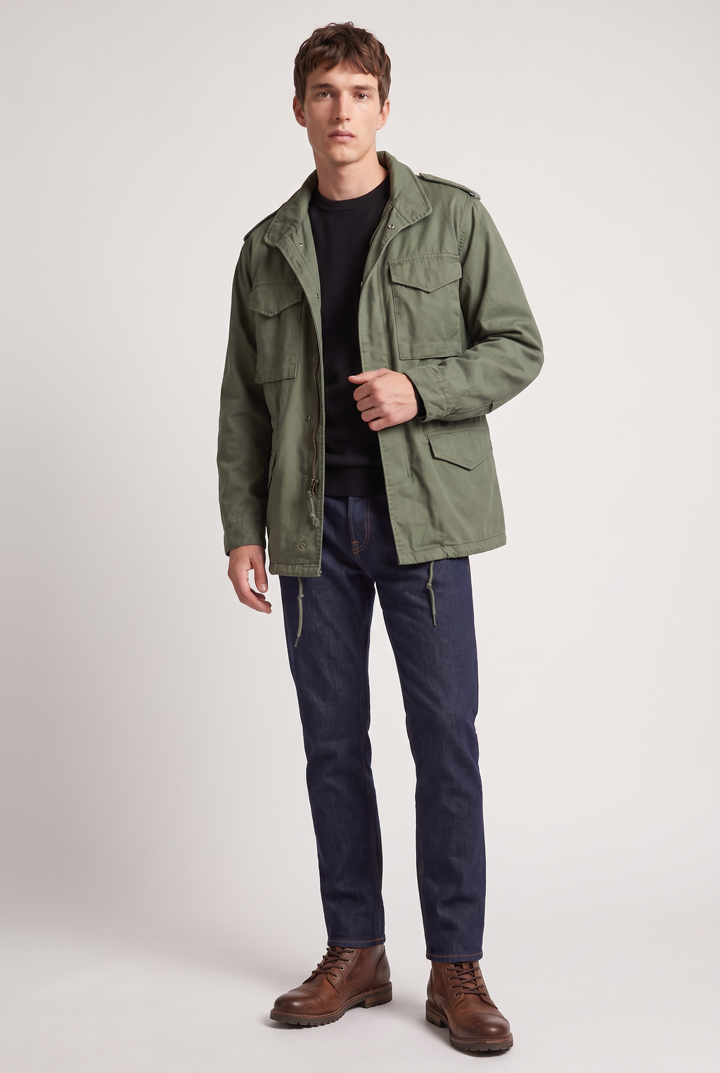 Men’s Field Jacket Military Utility Pockets