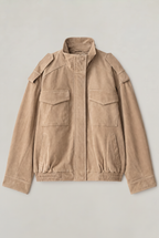 Women’s Suede-Effect Utility Jacket