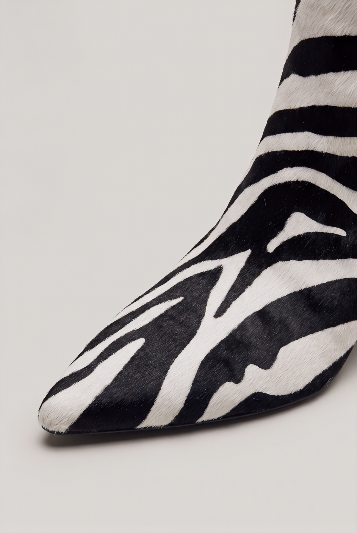 Women’s Heeled Ankle Boots - Animal-Pattern Print
